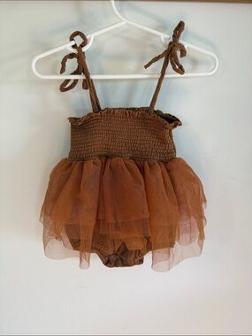 Brown baby romper 12-18m